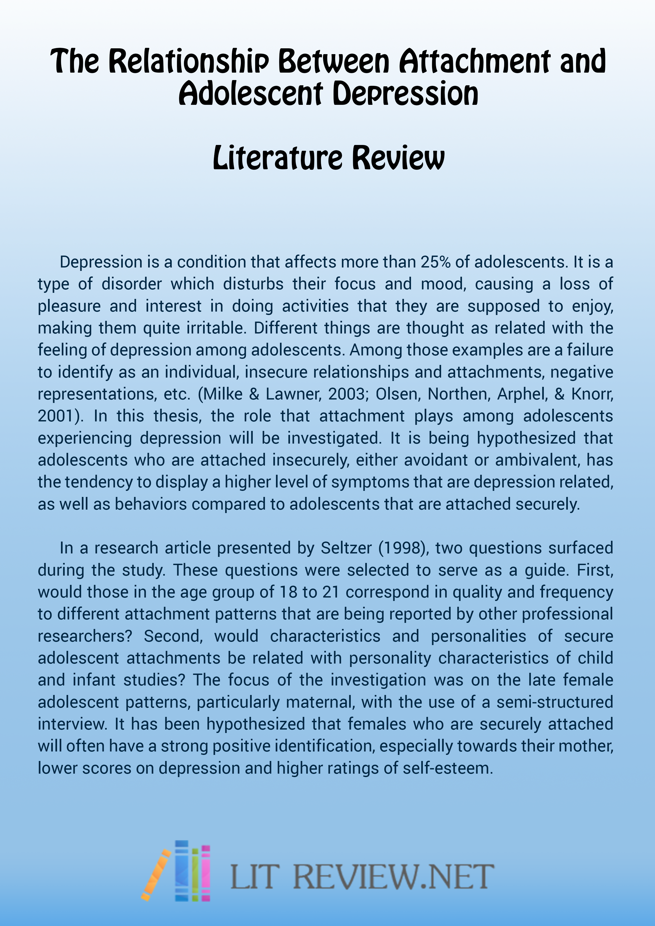 Average length literature review dissertation